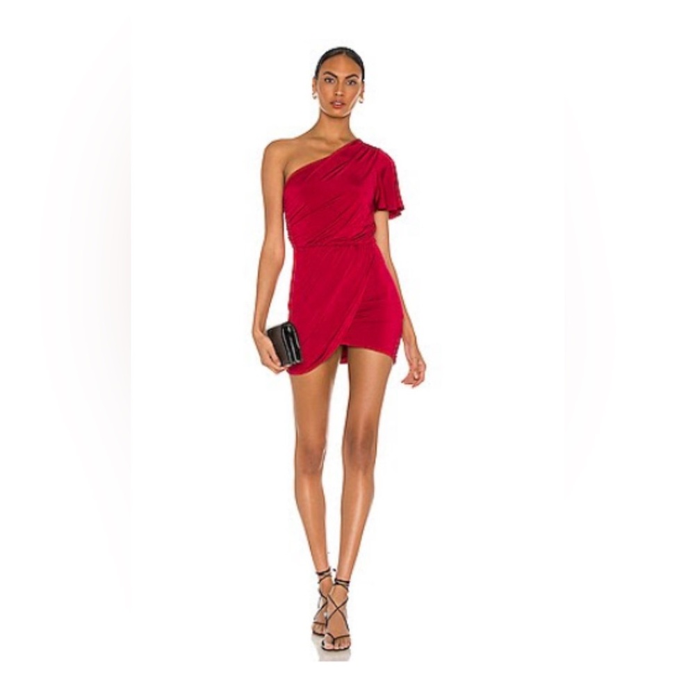Revolve NBD Kamala One-Shoulder Mini Dress - Red XS